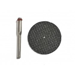 Disco 24.9mm para plastico y madera + mandril de soporte